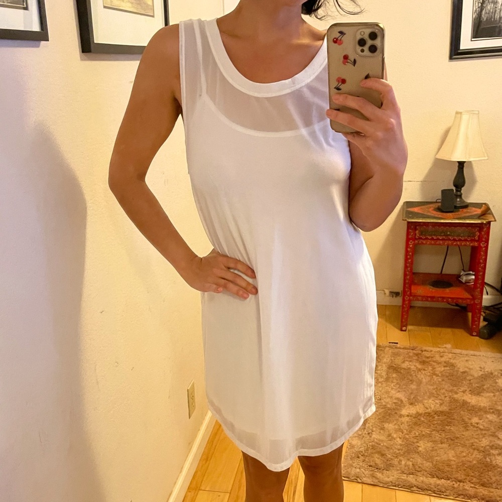 Aritzia Tna Mesh Tank Shift Dress
